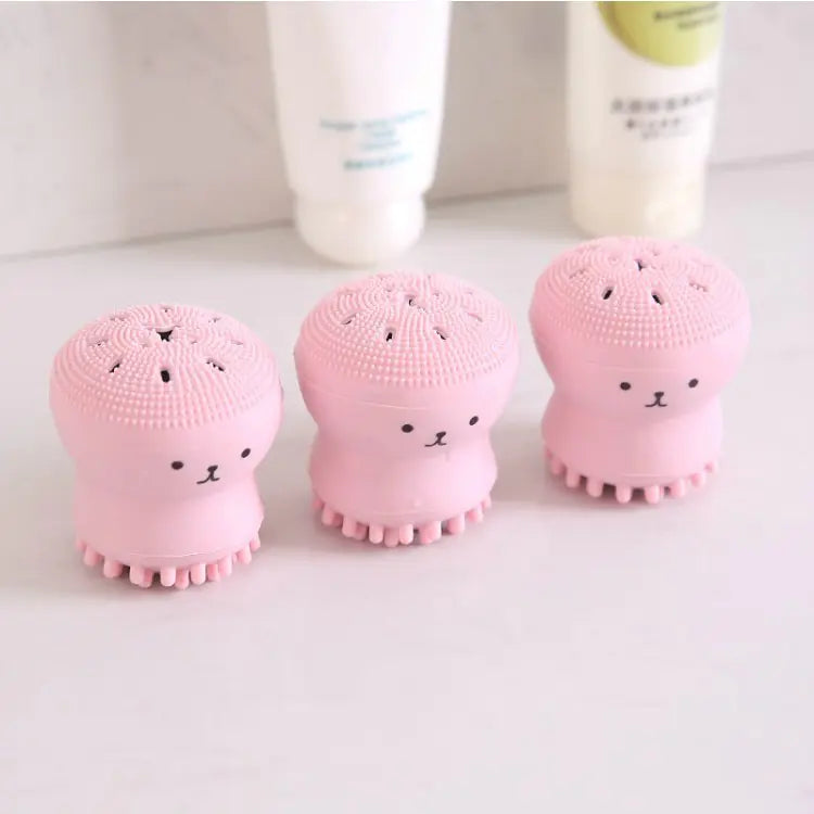 Cartoon Octopus Silicone Face Cleansing Brush