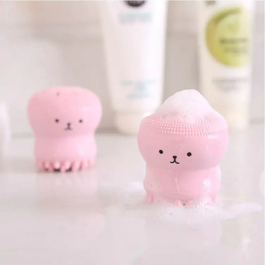 Cartoon Octopus Silicone Face Cleansing Brush